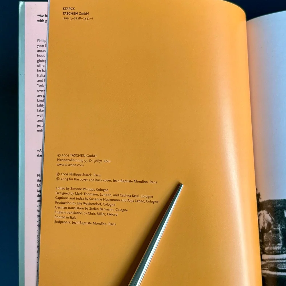 Signed - Starck by Philippe Starck Taschen | 2003 1st Edition | Rare